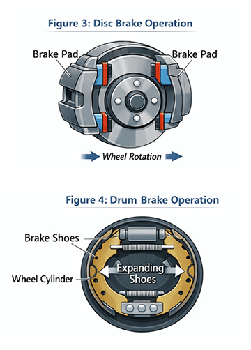 disc and brake layout