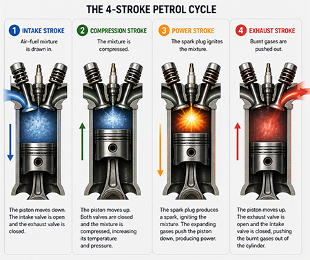 Petrol-4-stroke engine