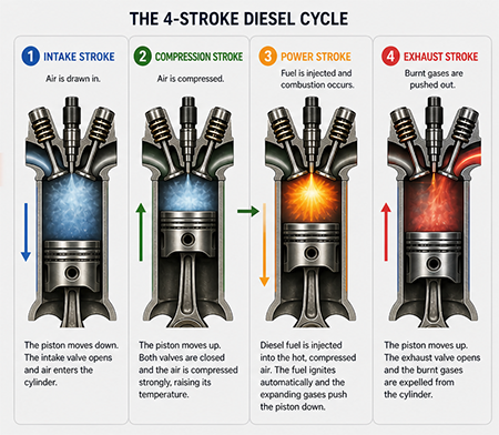 diesel 4-stroke engine
